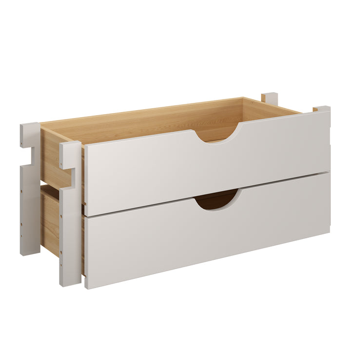 100% Solid Wood Modular Cabinet 2-Drawer Storage Kit For 32" Wide Cabinet