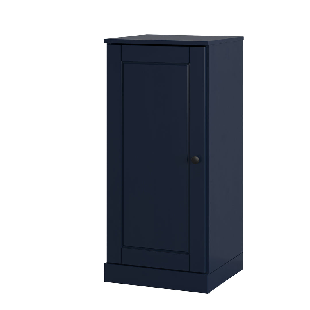 100% Solid Wood Narrow Shoe Storage Cabinet with Raised Panel Door, Adjustable Shelves, Space Saving Stackable Organizer, 16.5" W x 35.75" H