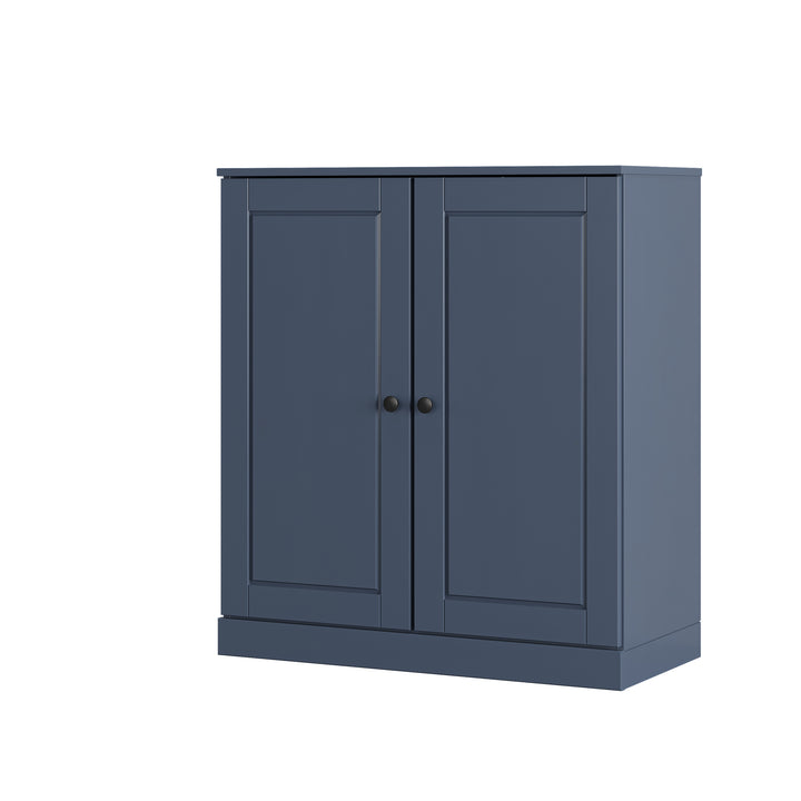 100% Solid Wood Shoe Storage Cabinet with Raised Panel Doors, Adjustable Shelves, Space Saving Stackable Entryway Organizer, 32" W x 35.75" H