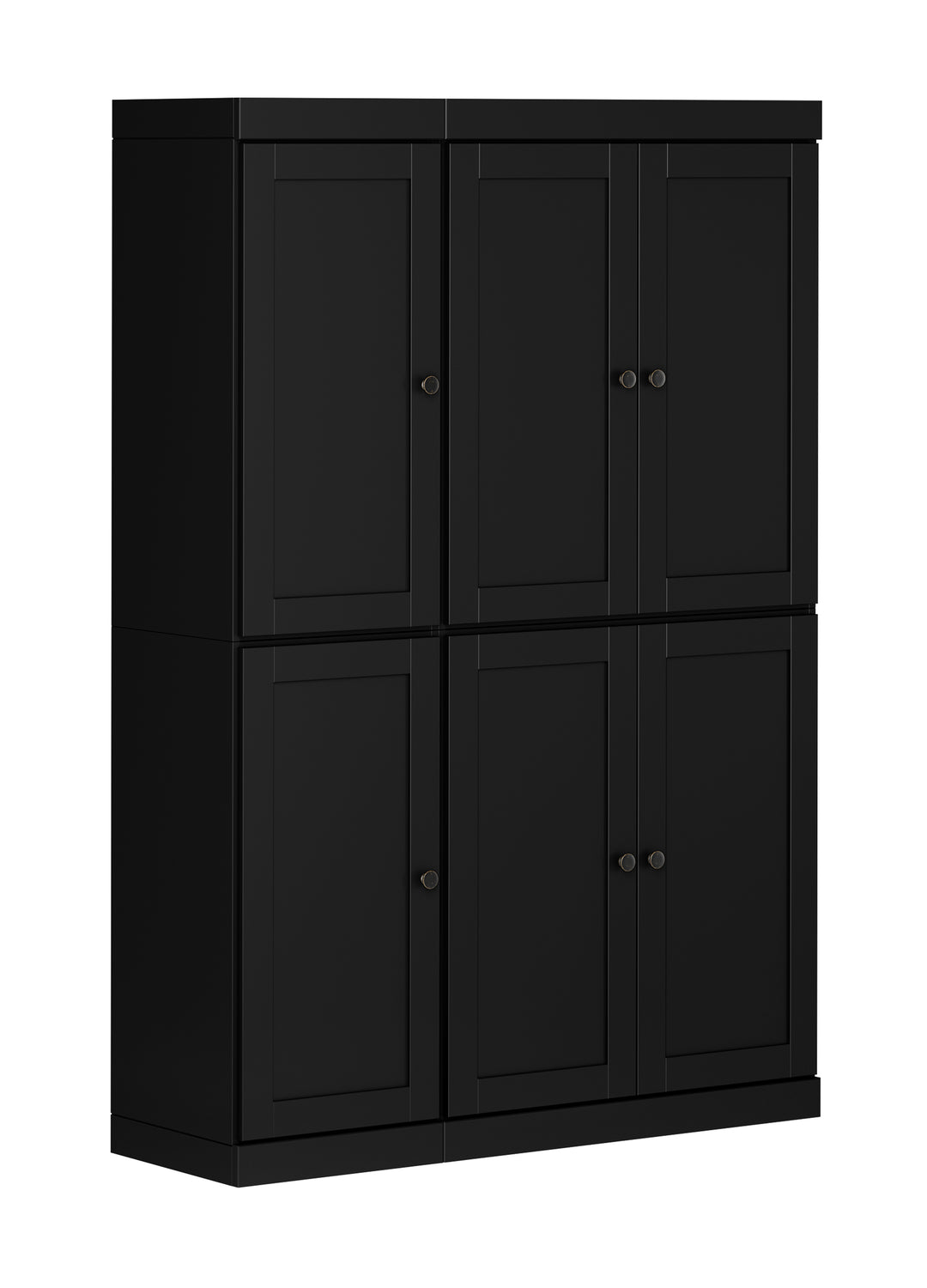 100% Solid Wood 48.5" Pantry Cabinet, Shaker Wood Doors