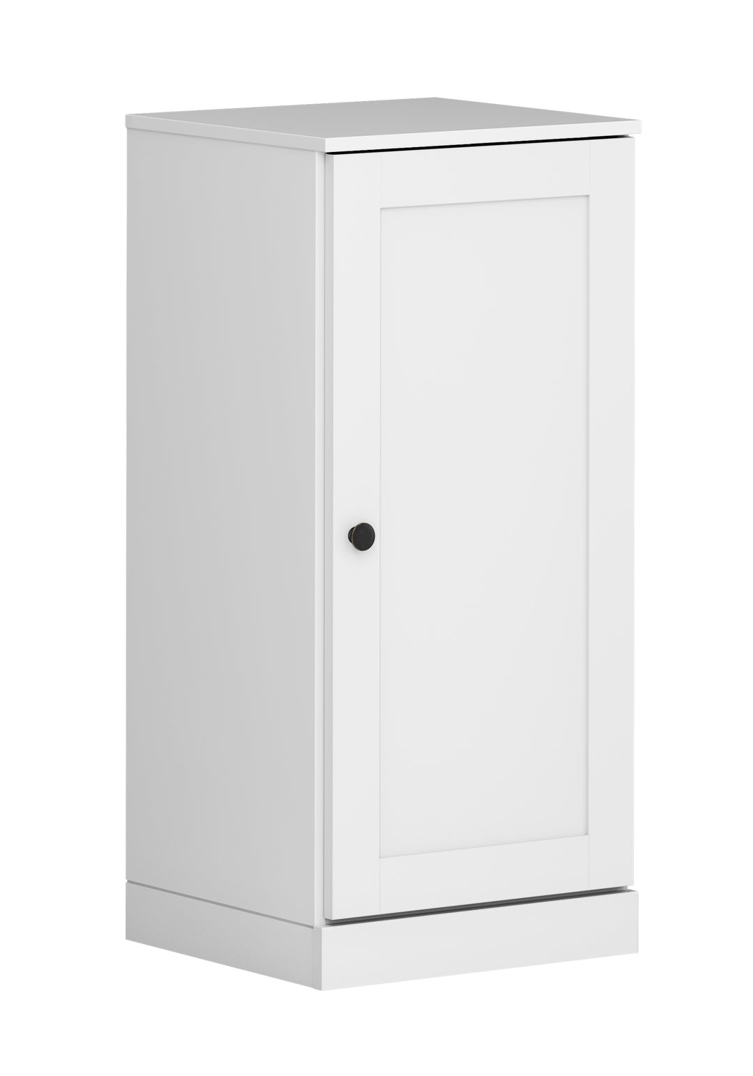 100% Solid Wood Bathroom Storage Cabinet, Shaker Door, 2 Drawers, Adjustable Shelves, 16.5" Wide, 35.75" Tall