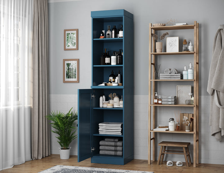 100% Solid Wood 16.5" Tall Bathroom Storage Cabinet , Shaker Door, Adjustable Shelves