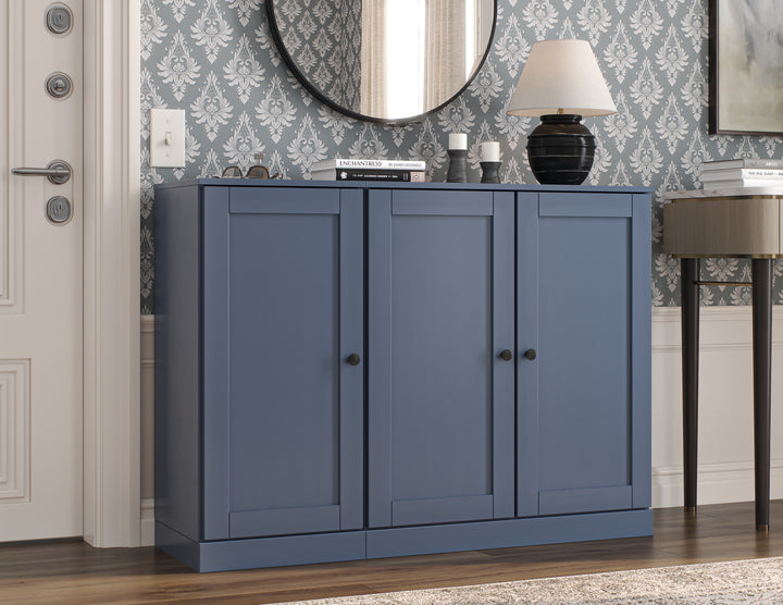 100% Solid Wood Shoe Storage Cabinet with Shaker Doors, Adjustable Shelves, Space Saving Modular Entryway Organizer, 48.5" W x 35.75" H