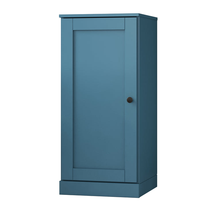 100% Solid Pine Wood Bathroom Storage Cabinet, Shaker Door, 4 Drawers, Adjustable Shelves, 16.5" Wide, 35.75" Tall