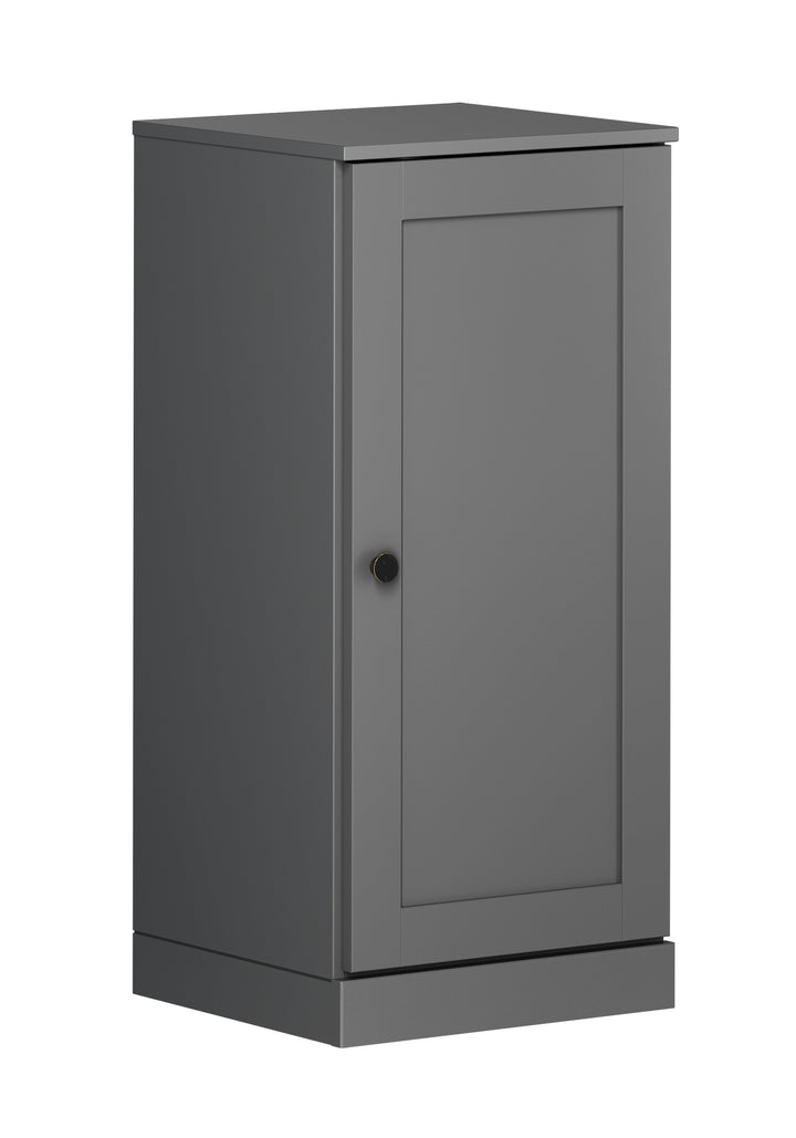 100% Solid Wood Bathroom Storage Cabinet, Shaker Door, 2 Drawers, Adjustable Shelves, 16.5" Wide, 35.75" Tall