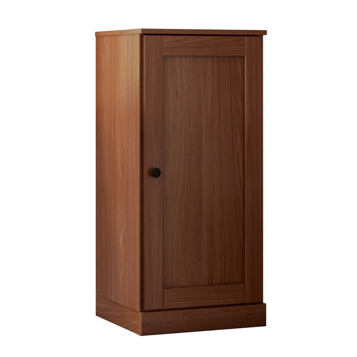 100% Solid Pine Wood Bathroom Storage Cabinet, Shaker Door, 4 Drawers, Adjustable Shelves, 16.5" Wide, 35.75" Tall