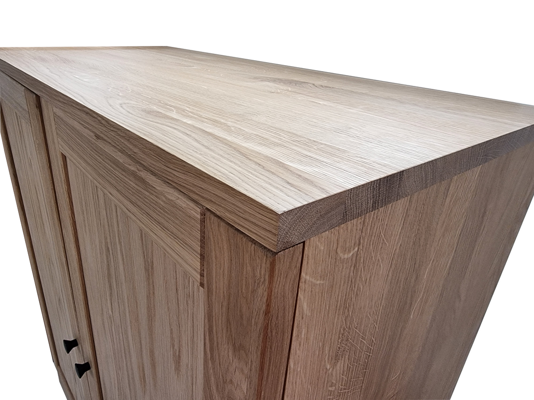 Premium 100% Solid European Oak Hardwood Bathroom Storage Cabinet with Shaker Doors – 32" Wide, 71.5" Tall