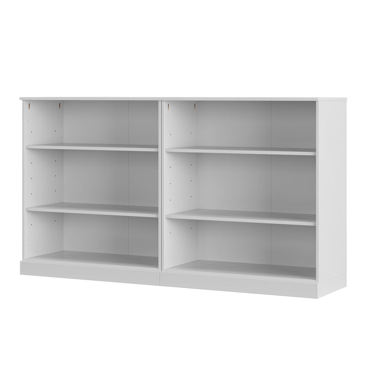 100% Solid Wood 6-Shelf Bookcase Cabinet with Open Storage and Adjustable Shelves, Display Bookshelf, 64" W x 35.75" H