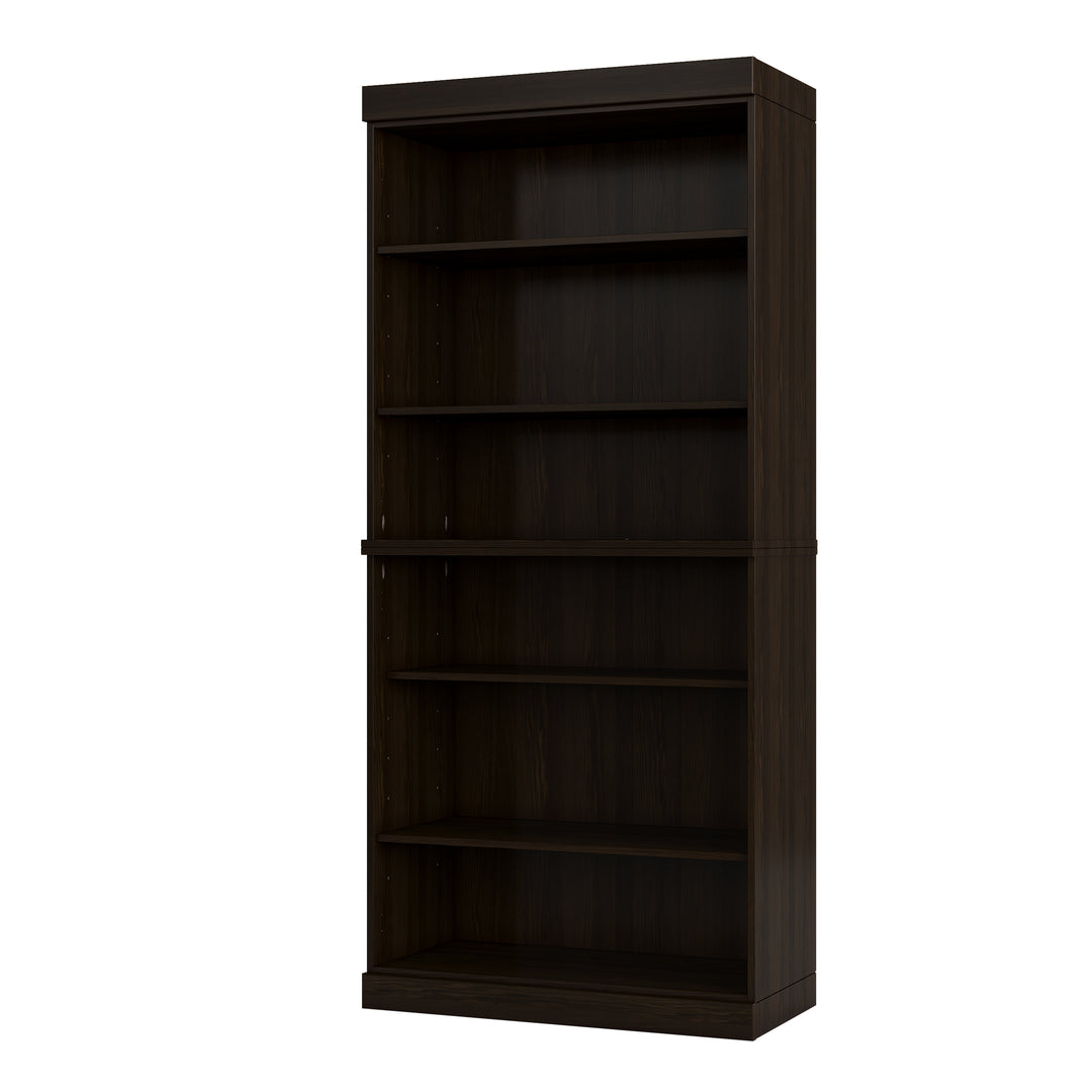 100% Solid Wood Tall Modular Bookcase Cabinet with 6 Adjustable Shelves, Open Display Storage Bookshelf, 32" W x 71.5" H
