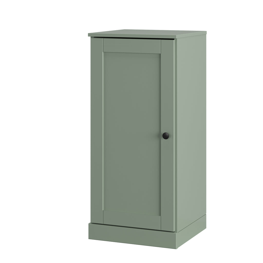 100% Solid Wood Narrow Shoe Storage Cabinet with Shaker Door, Adjustable Shelves, Space Saving Stackable Organizer, 16.5" W x 35.75" H