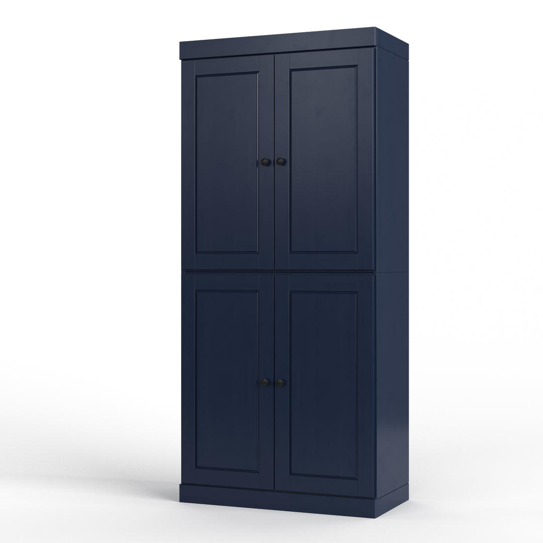 100% Solid Wood 32" Bathroom Cabinet with Raised Panel Wood Doors