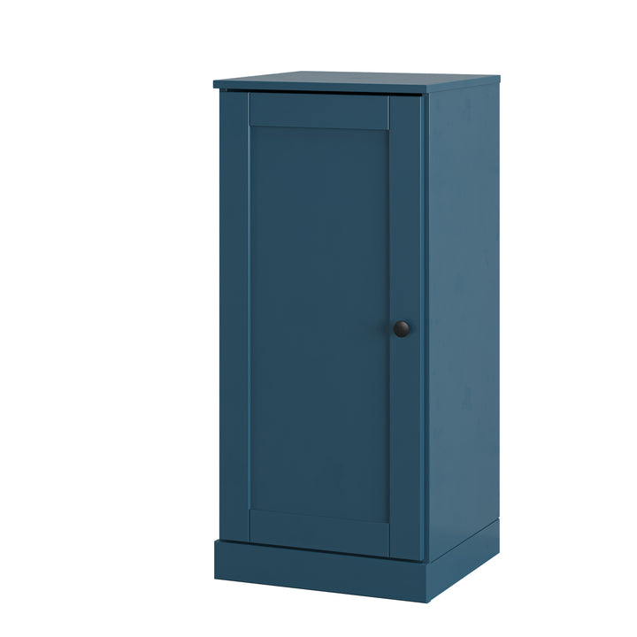 100% Solid Wood Narrow Shoe Storage Cabinet with Shaker Door, Adjustable Shelves, Space Saving Stackable Organizer, 16.5" W x 35.75" H