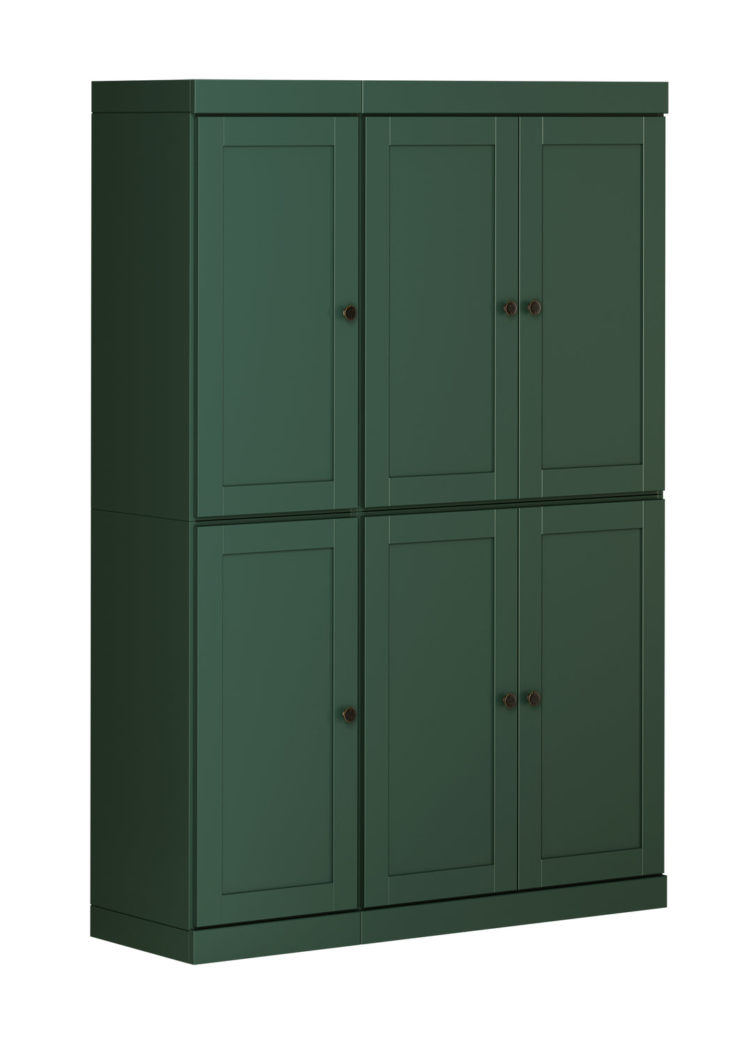 100% Solid Wood 48.5" Pantry Cabinet, Shaker Wood Doors