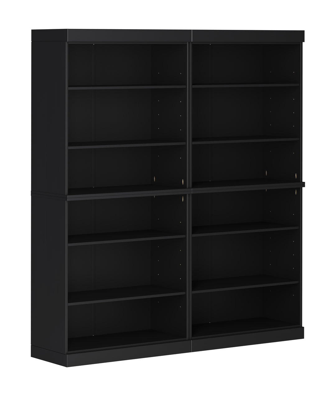 100% Solid Wood 12-Shelf 64" Bookcase, Tall Modular Bookshelf with Adjustable Shelves