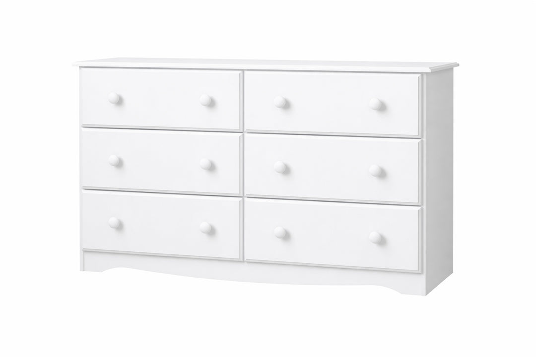 100% Solid Wood Double 6-Drawer Dresser