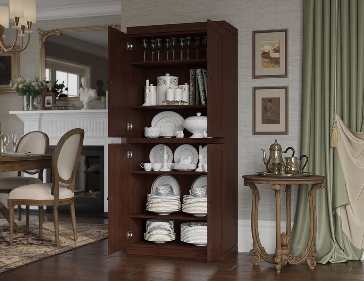 Premium 100% Solid European Oak Hardwood Modular Dining Room Cabinet with Shaker Doors – 32" Wide, 71.5" Tall