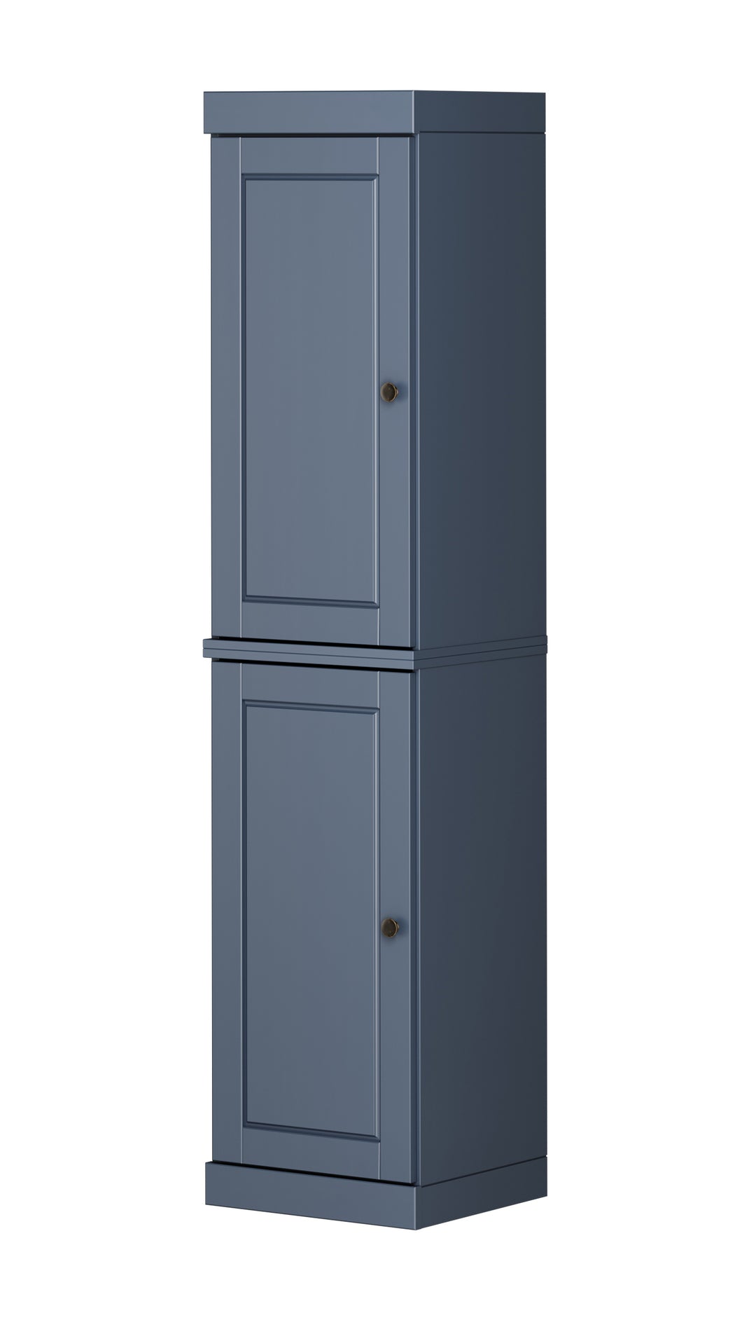 100% Solid Wood 16.5" Pantry Cabinet, 2 Raised Panel Wood Doors