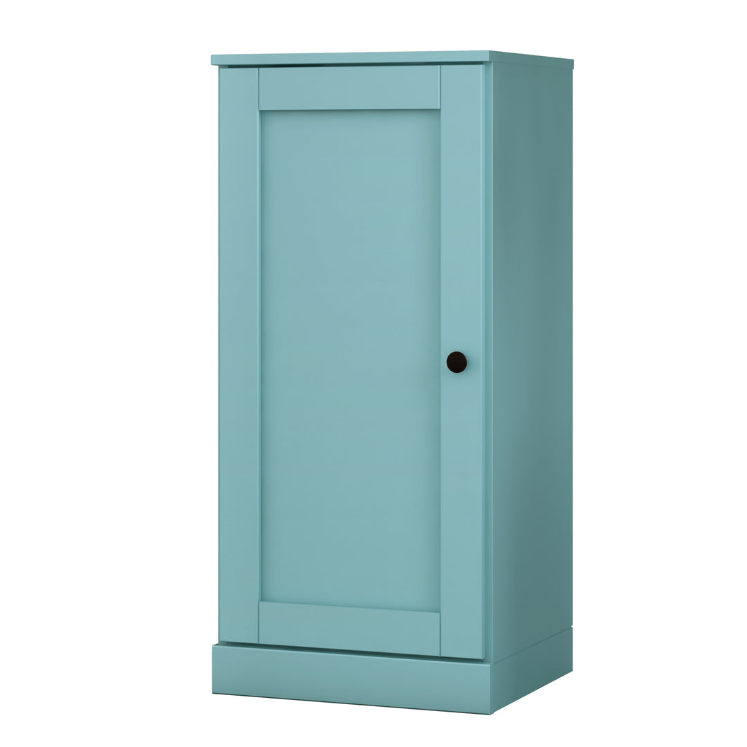 100% Solid Pine Wood Bathroom Storage Cabinet, Shaker Door, 4 Drawers, Adjustable Shelves, 16.5" Wide, 35.75" Tall