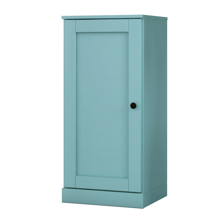 100% Solid Pine Wood Bathroom Storage Cabinet, Shaker Door, 4 Drawers, Adjustable Shelves, 16.5" Wide, 35.75" Tall