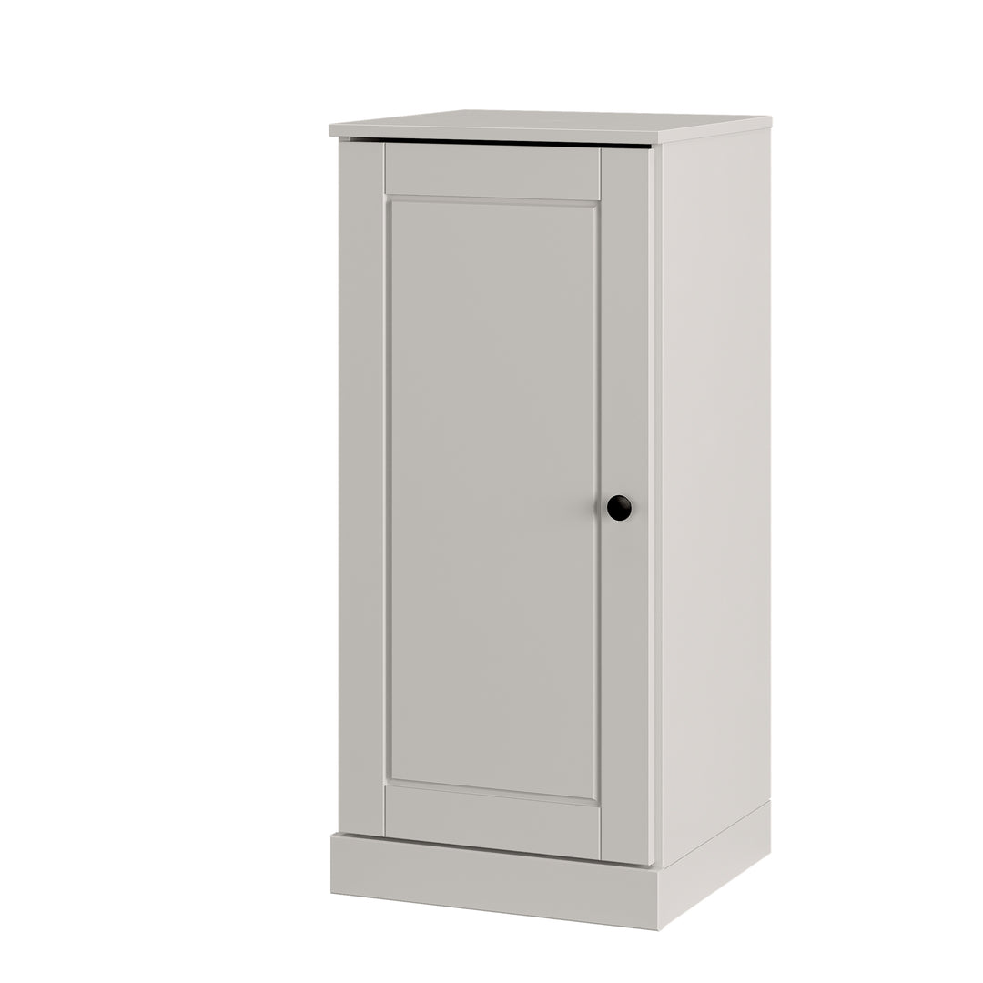 100% Solid Wood Narrow Shoe Storage Cabinet with Raised Panel Door, Adjustable Shelves, Space Saving Stackable Organizer, 16.5" W x 35.75" H