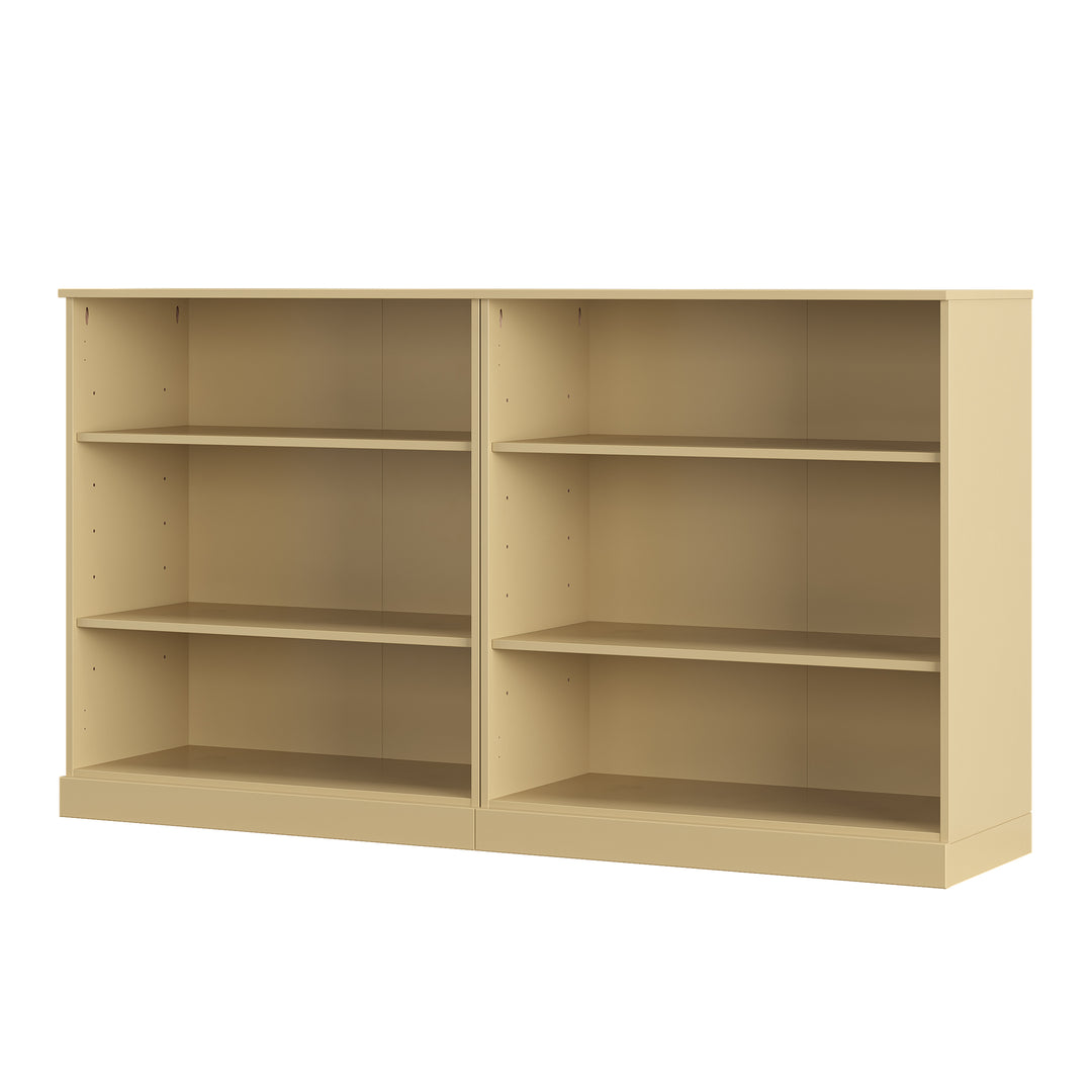 100% Solid Wood 6-Shelf Bookcase Cabinet with Open Storage and Adjustable Shelves, Display Bookshelf, 64" W x 35.75" H