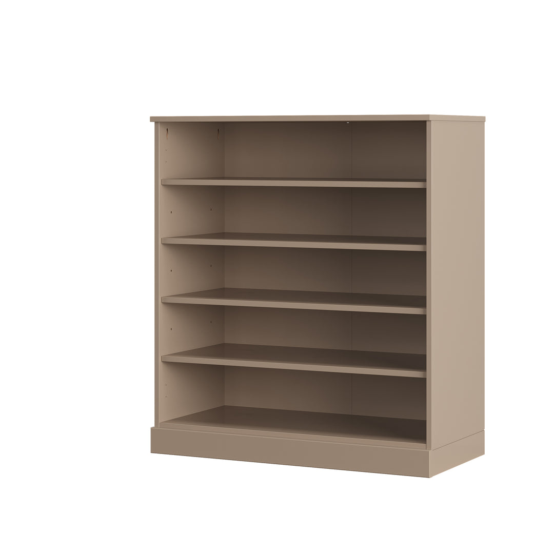 100% Solid Wood Open Shoe Storage Cabinet with Adjustable Shelves, Space Saving Stackable Entryway Organizer, 32" W x 35.75" H