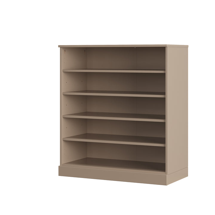 100% Solid Wood Open Shoe Storage Cabinet with Adjustable Shelves, Space Saving Stackable Entryway Organizer, 32" W x 35.75" H