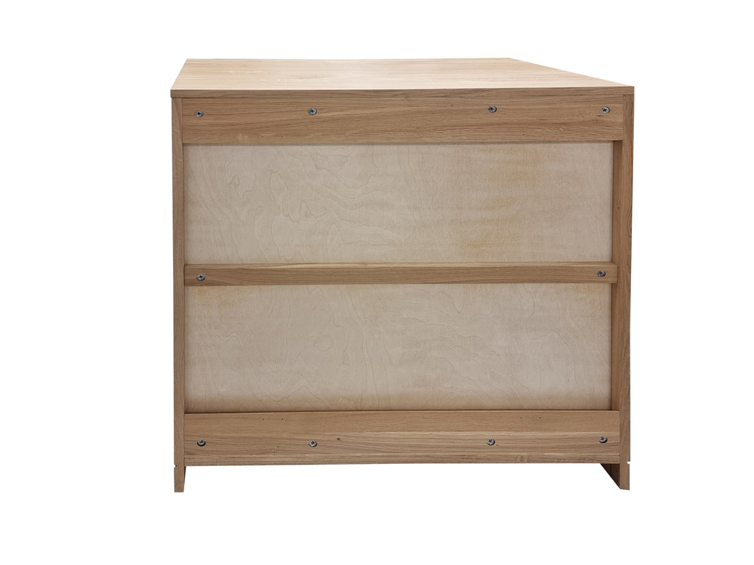 Premium 100% Solid European Oak Hardwood 6-Shelf Modular Bookcase with Tinted Glass Doors – 32" Wide, 71.5" Tall