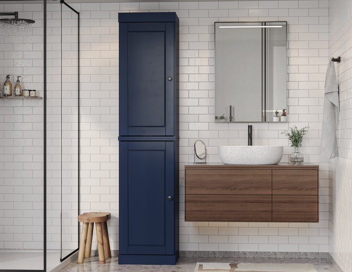 100% Solid Wood 16.5" Tall Bathroom Cabinet with Raised Panel Doors