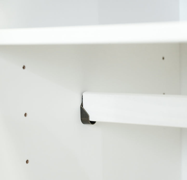 100% Solid Brazilian Pine Wood 5-Sliding Wardrobe with Louvered Doors, 70-110” Wardrobes - Palace Imports