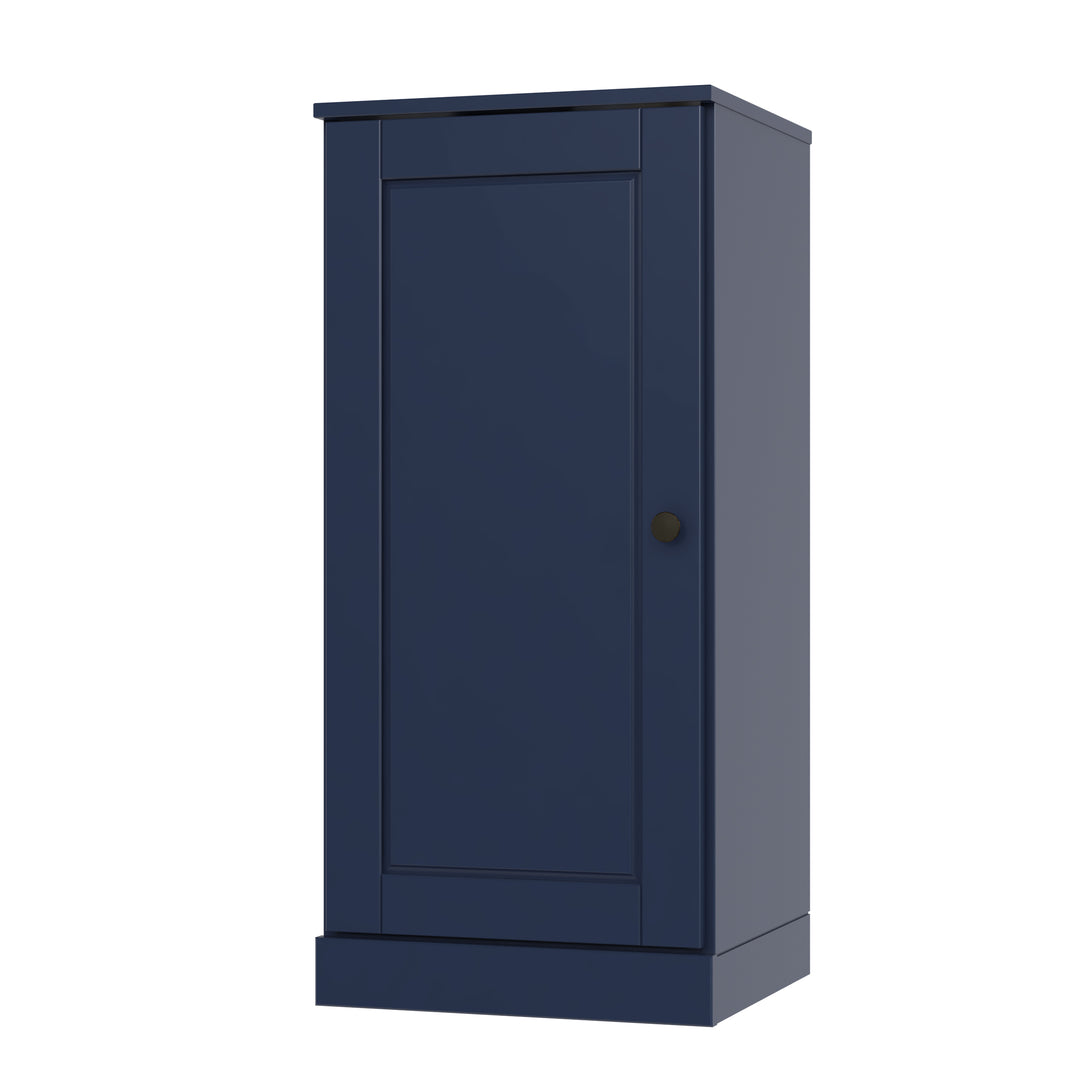 100% Solid Wood Bathroom Storage Cabinet, Raised Panel Door, 4 Drawers, Adjustable Shelves, 16.5" Wide, 35.75" Tall