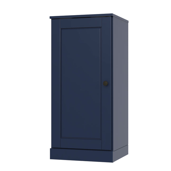100% Solid Wood Bathroom Storage Cabinet, Raised Panel Door, 4 Drawers, Adjustable Shelves, 16.5" Wide, 35.75" Tall