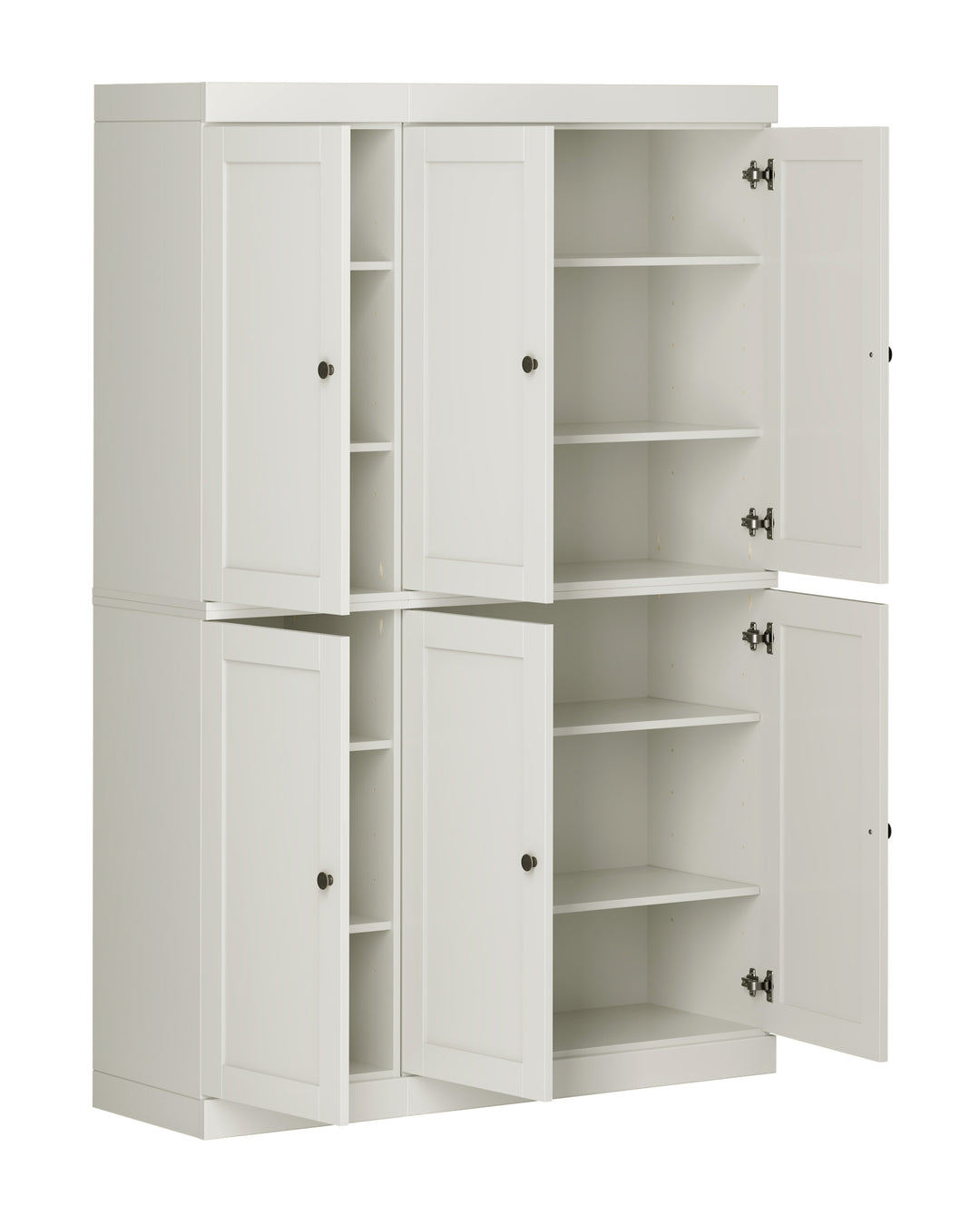 100% Solid Wood Kitchen Pantry Cabinet, Tall Freestanding Modular Storage with Shaker Doors, Adjustable Shelves, 48.5" W x 71.5" H