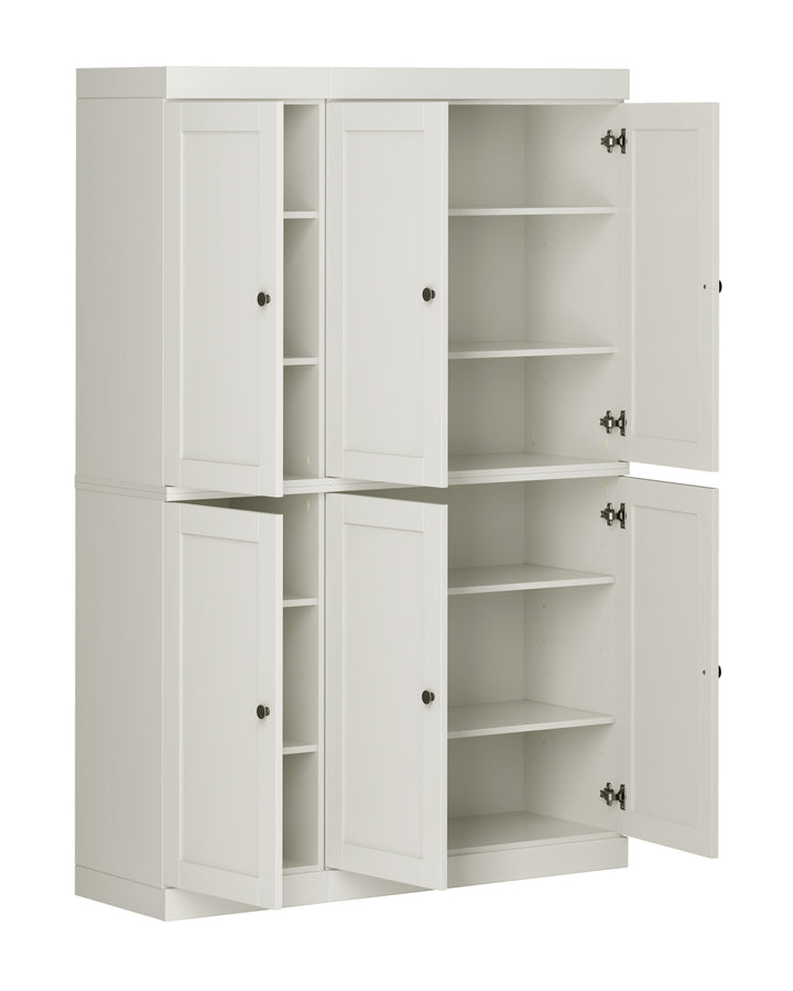 100% Solid Wood Kitchen Pantry Cabinet, Tall Freestanding Modular Storage with Shaker Doors, Adjustable Shelves, 48.5" W x 71.5" H