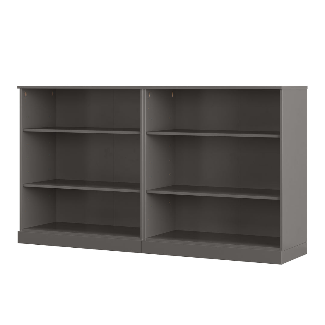 100% Solid Wood Freestanding Modular 6-Shelf Bookcase Cabinet with Open Adjustable Shelves, Display Storage Bookshelf, 64" W x 35.75" H