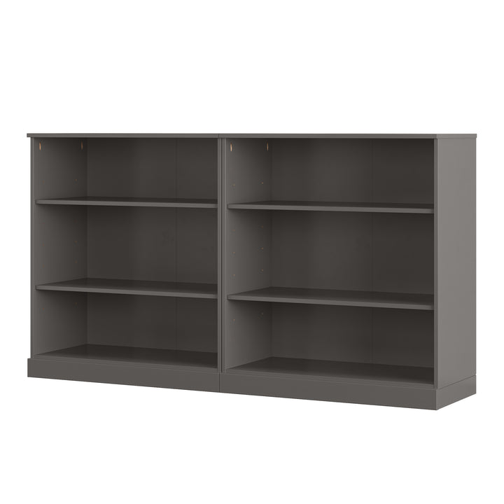 100% Solid Wood Freestanding Modular 6-Shelf Bookcase Cabinet with Open Adjustable Shelves, Display Storage Bookshelf, 64" W x 35.75" H