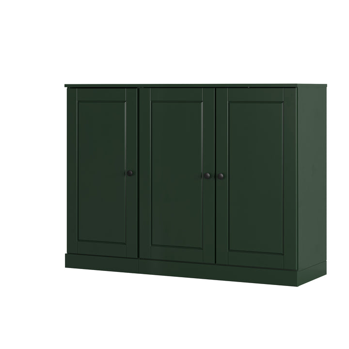 100% Solid Wood Shoe Storage Cabinet with Raised Panel Doors, Adjustable Shelves, Space Saving Modular Entryway Organizer, 48.5" W x 35.75" H