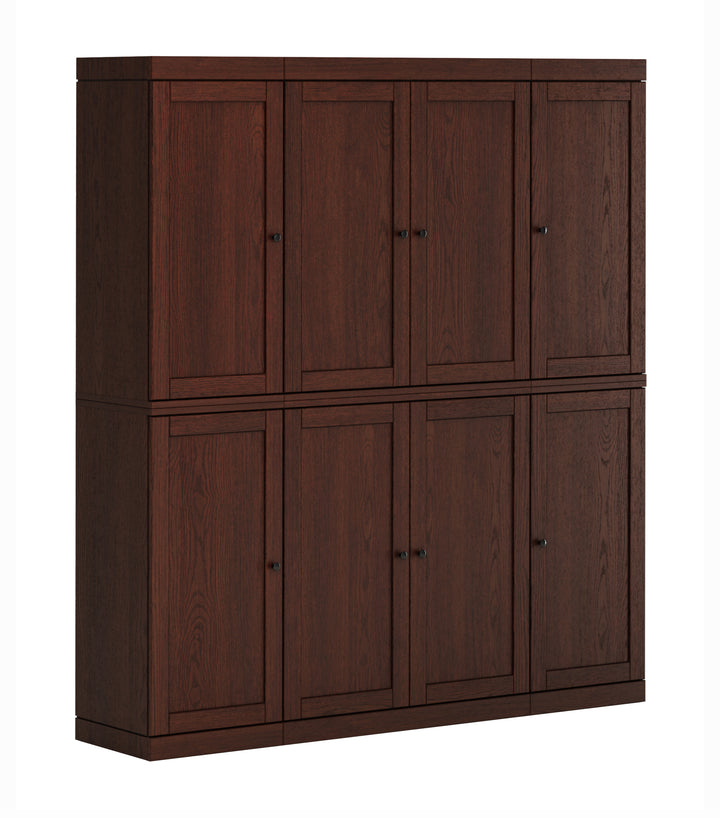 Premium 100% Solid European Oak Hardwood Modular Dining Room Cabinet with Shaker Doors – 64" Wide, 71.5" Tall