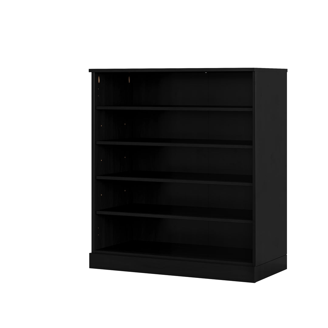 100% Solid Wood Open Shoe Storage Cabinet with Adjustable Shelves, Space Saving Stackable Entryway Organizer, 32" W x 35.75" H