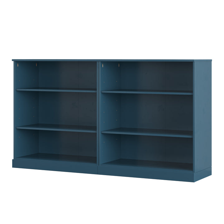 100% Solid Wood 6-Shelf Bookcase Cabinet with Open Storage and Adjustable Shelves, Display Bookshelf, 64" W x 35.75" H