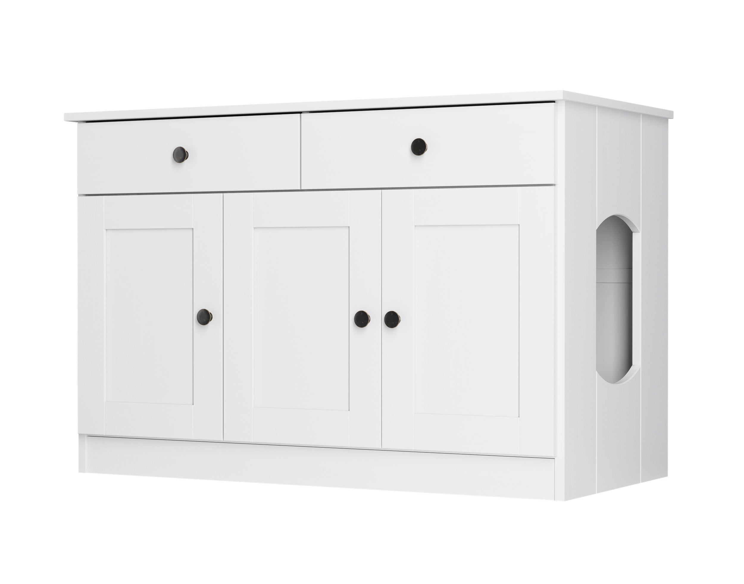 100% Solid Wood Ziva 3-Door Cat Litter Box Enclosure – Palace Imports