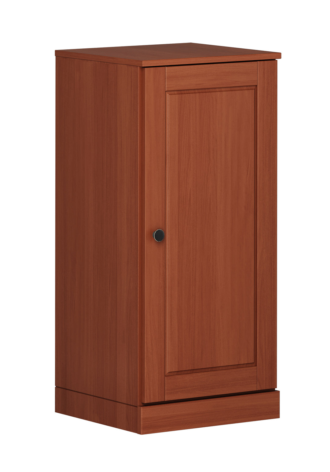 100% Solid Wood Bathroom Storage Cabinet, Raised Panel Door, 4 Drawers, Adjustable Shelves, 16.5" Wide, 35.75" Tall