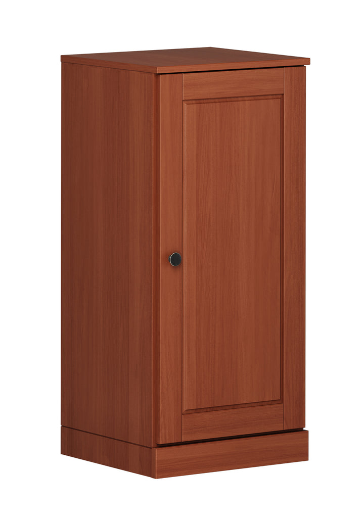 100% Solid Wood Bathroom Storage Cabinet, Raised Panel Door, 4 Drawers, Adjustable Shelves, 16.5" Wide, 35.75" Tall