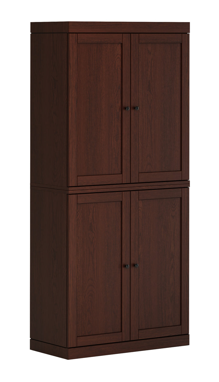 Premium 100% Solid European Oak Hardwood Bathroom Storage Cabinet with Shaker Doors – 32" Wide, 71.5" Tall