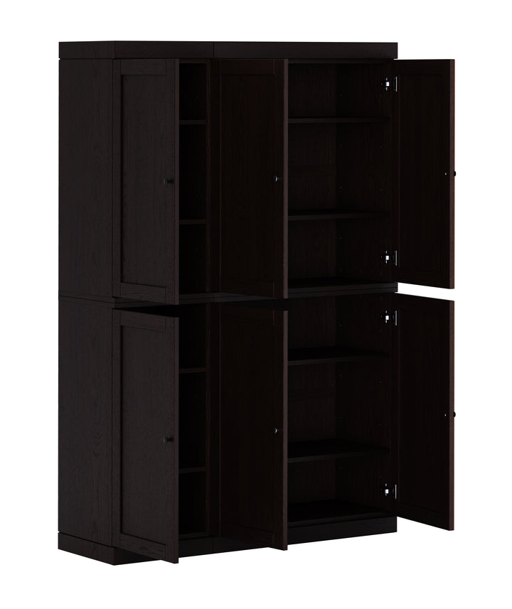 Premium 100% Solid European Oak Hardwood Modular Dining Room Cabinet with Shaker Doors – 48" Wide, 71.5" Tall