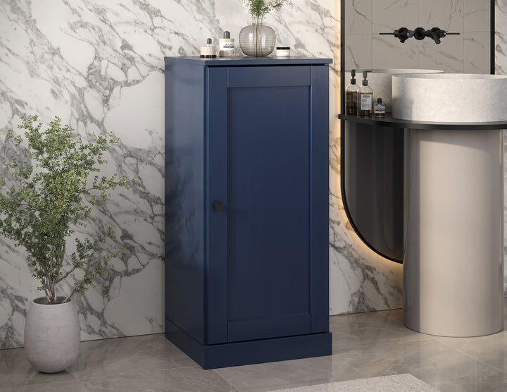 100% Solid Wood 16.5" Small Bathroom Cabinet, Shaker Wood Door, Adjustable Shelves