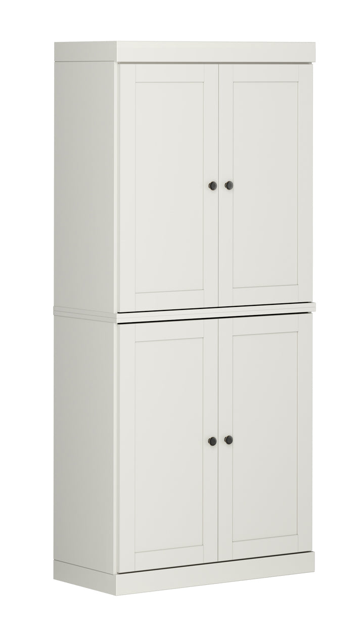 100% Solid Wood Tall Freestanding Modular Bathroom Linen Storage Cabinet for Laundry Room with Shaker Doors, Adjustable Shelves, 32" W x 71.5" H