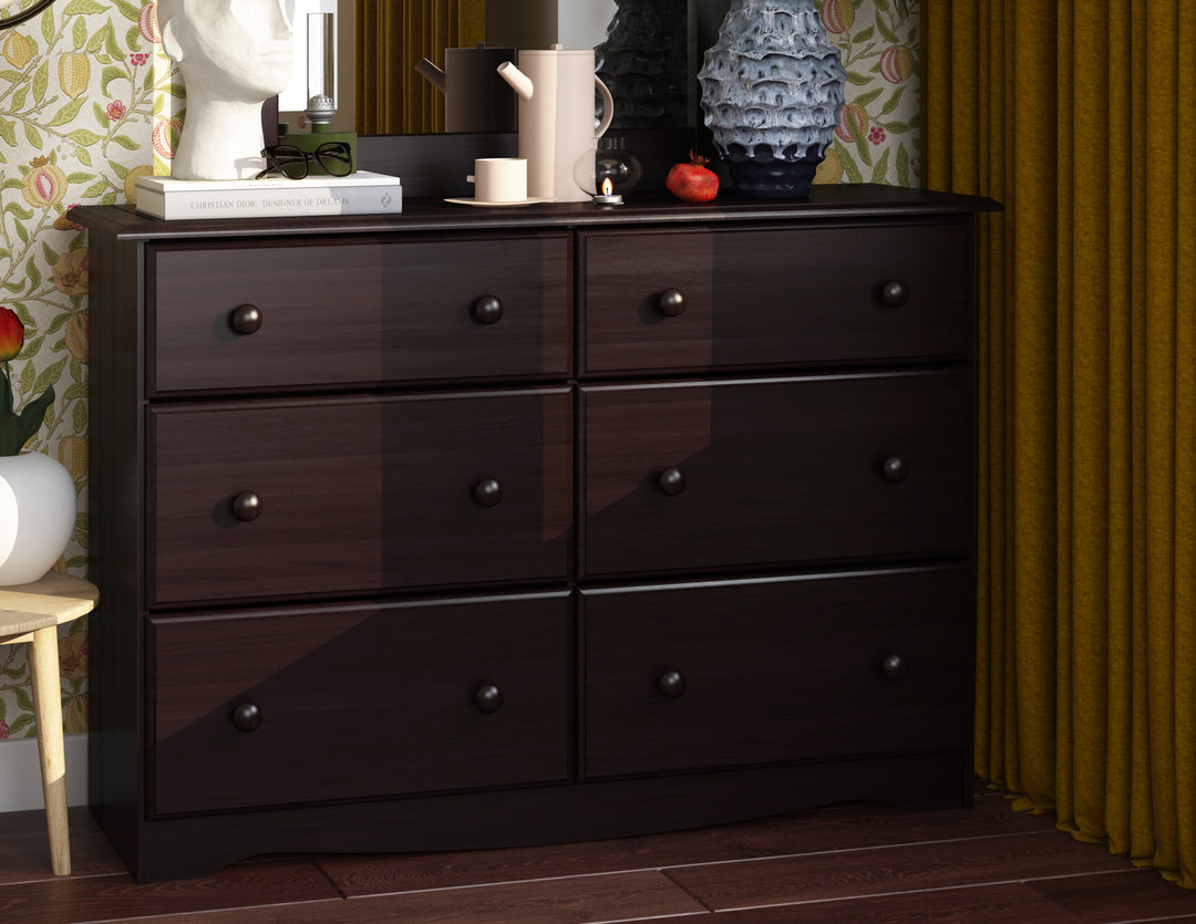 Palace Imports Java Solid Wood Double Dresser Palace Imports Java Solid Wood Double Dresser