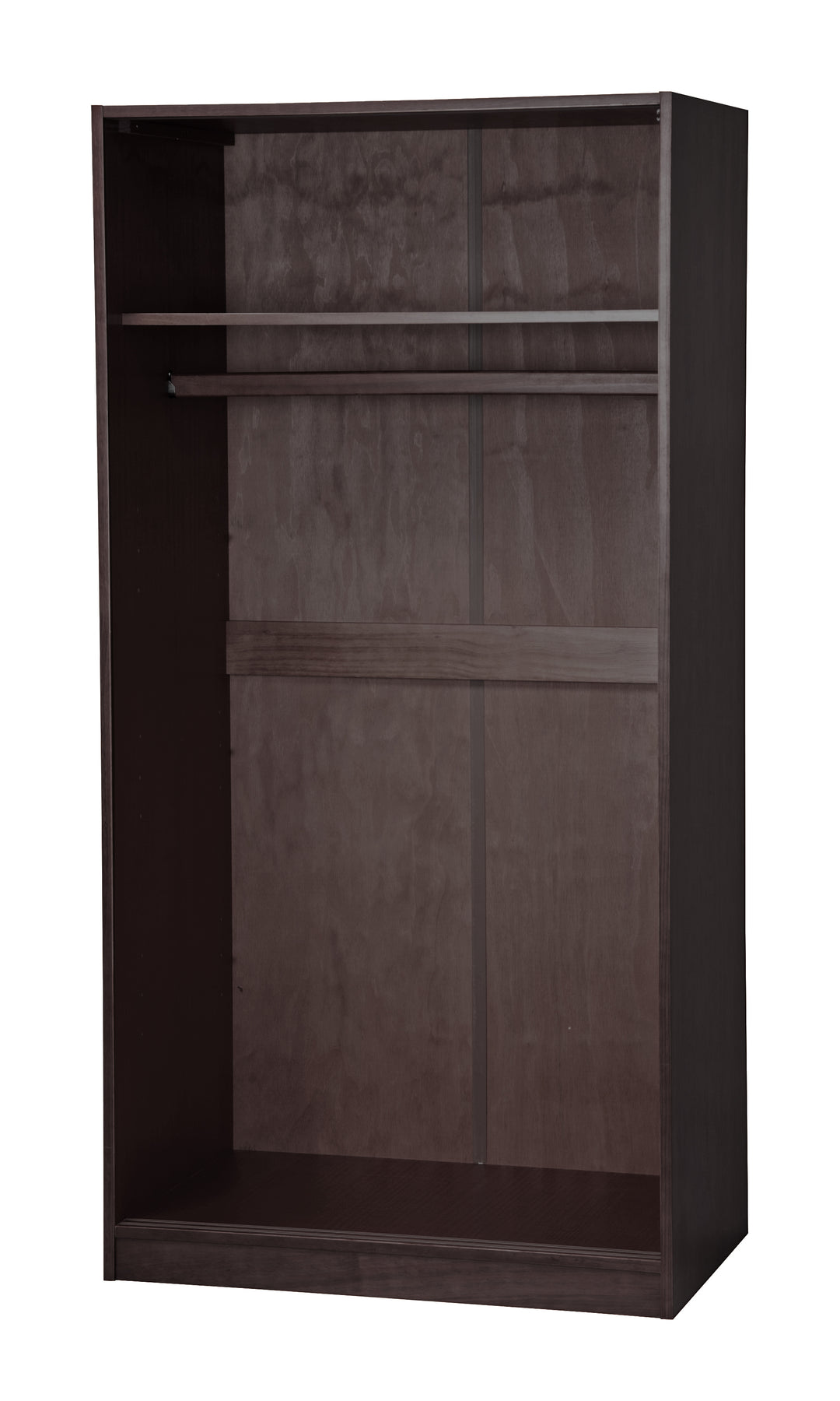 100% Solid Brazilian Pine Wood 4-Sliding Wardrobe with Louvered Doors, 70-110” Wardrobes - Palace Imports