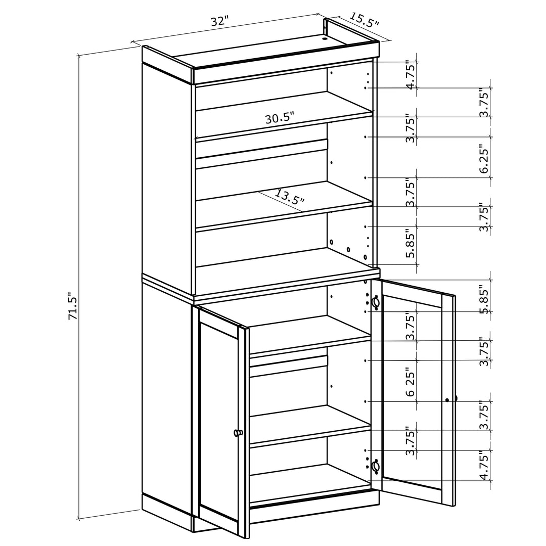 32" Oak Cabinet Dimensions